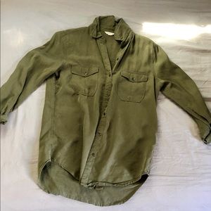 Aeropostale green button up